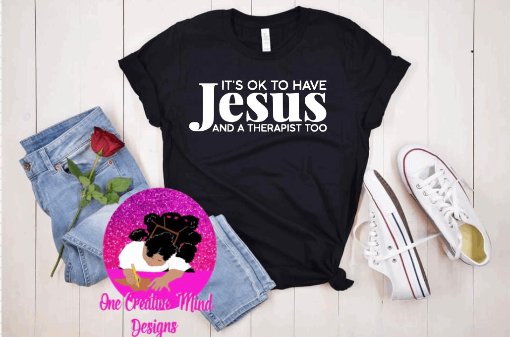 Jesus & Therapy Black & White