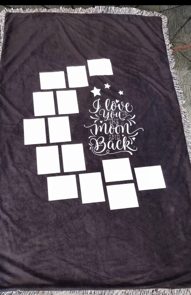 CUSTOM Love You to the Moon and Back Throw Blanket