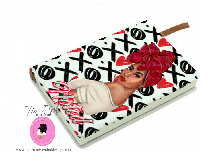 Red Headwrap XOXO Journal Faux Leather