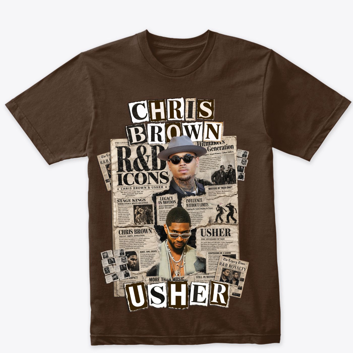 R&B Brown Print