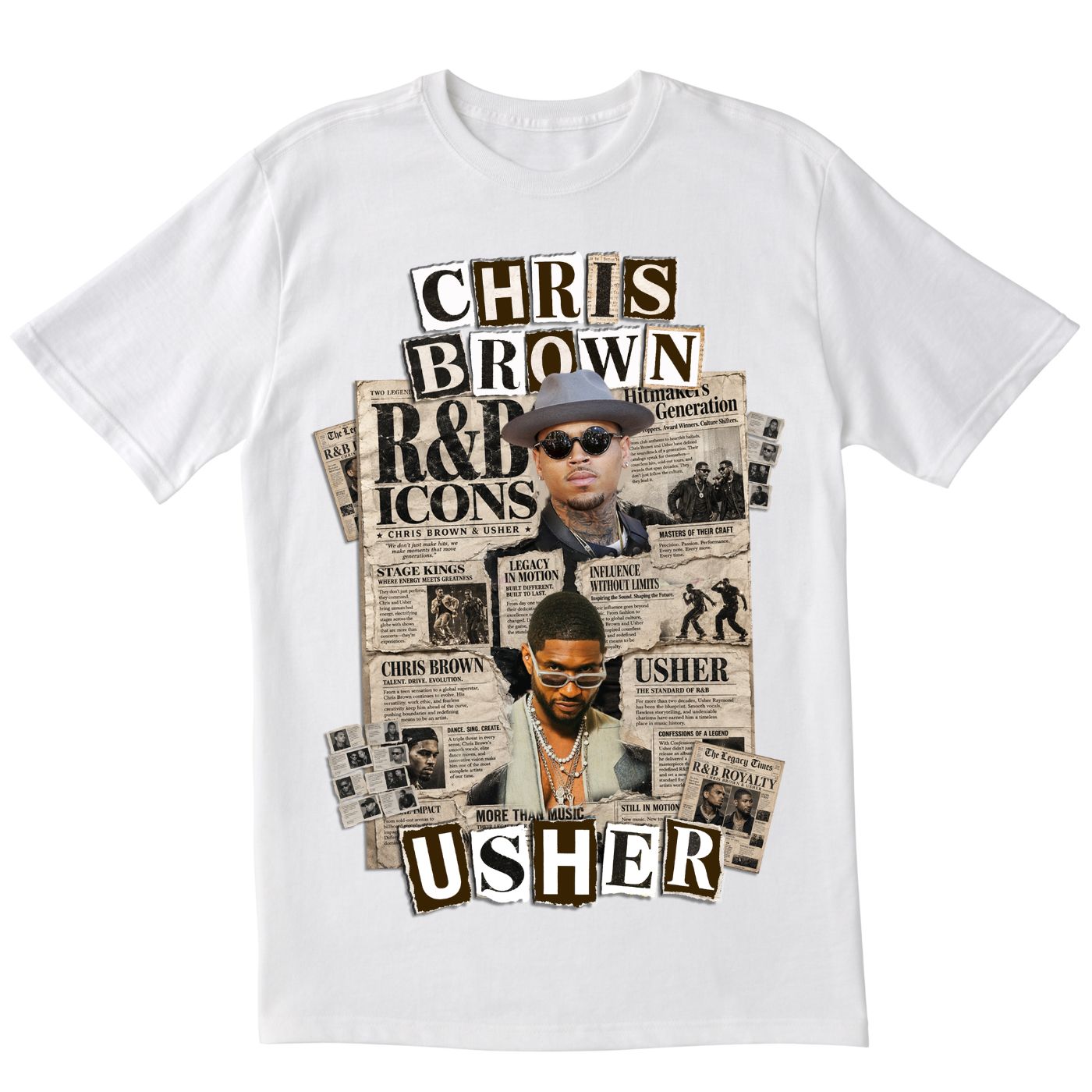 R&B Brown Print