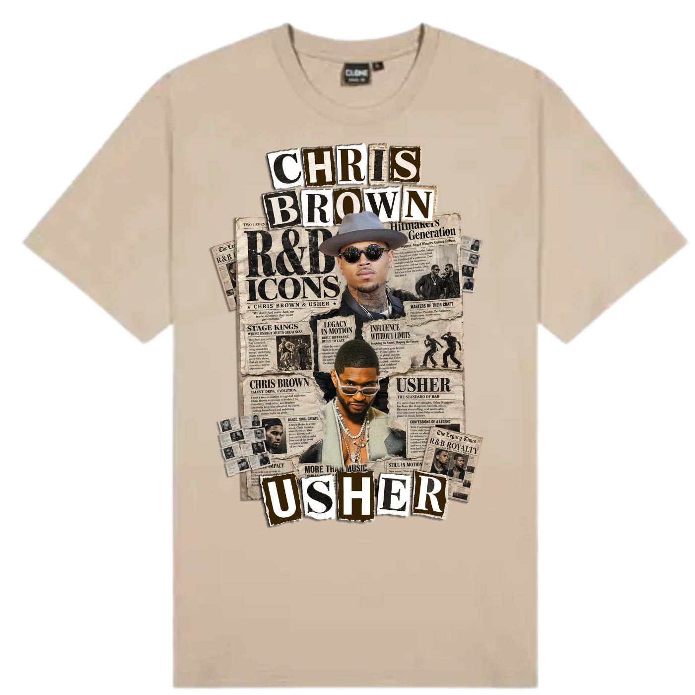 R&B Brown Print