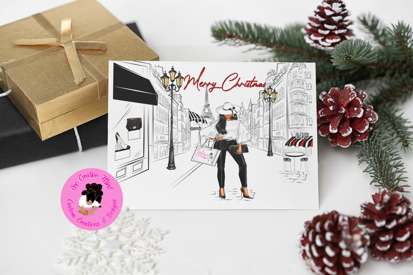 Merry Christmas (Paris Image Greeting Card)